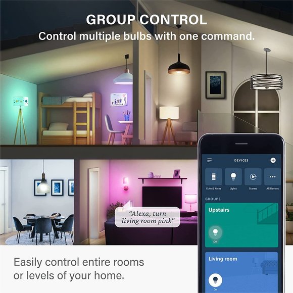 Sengled Smart Light Bulbs, Color Changing w/ Alexa Bluetooth Mesh 8.7W 800LM, 1 - Picture 6 of 12